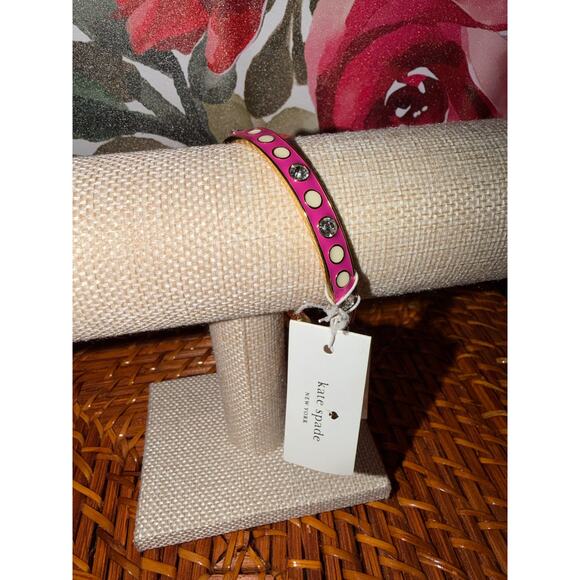 Kate Spade New York “Earn Your Stripes” Enamel Bangle NWT - Picture 2 of 11